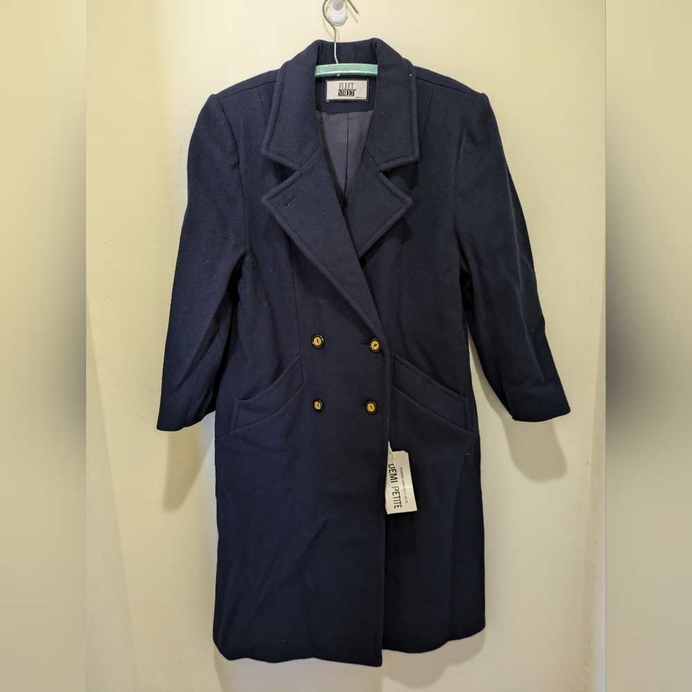 Vintage NWT Navy Fleet Street Coat - size 10